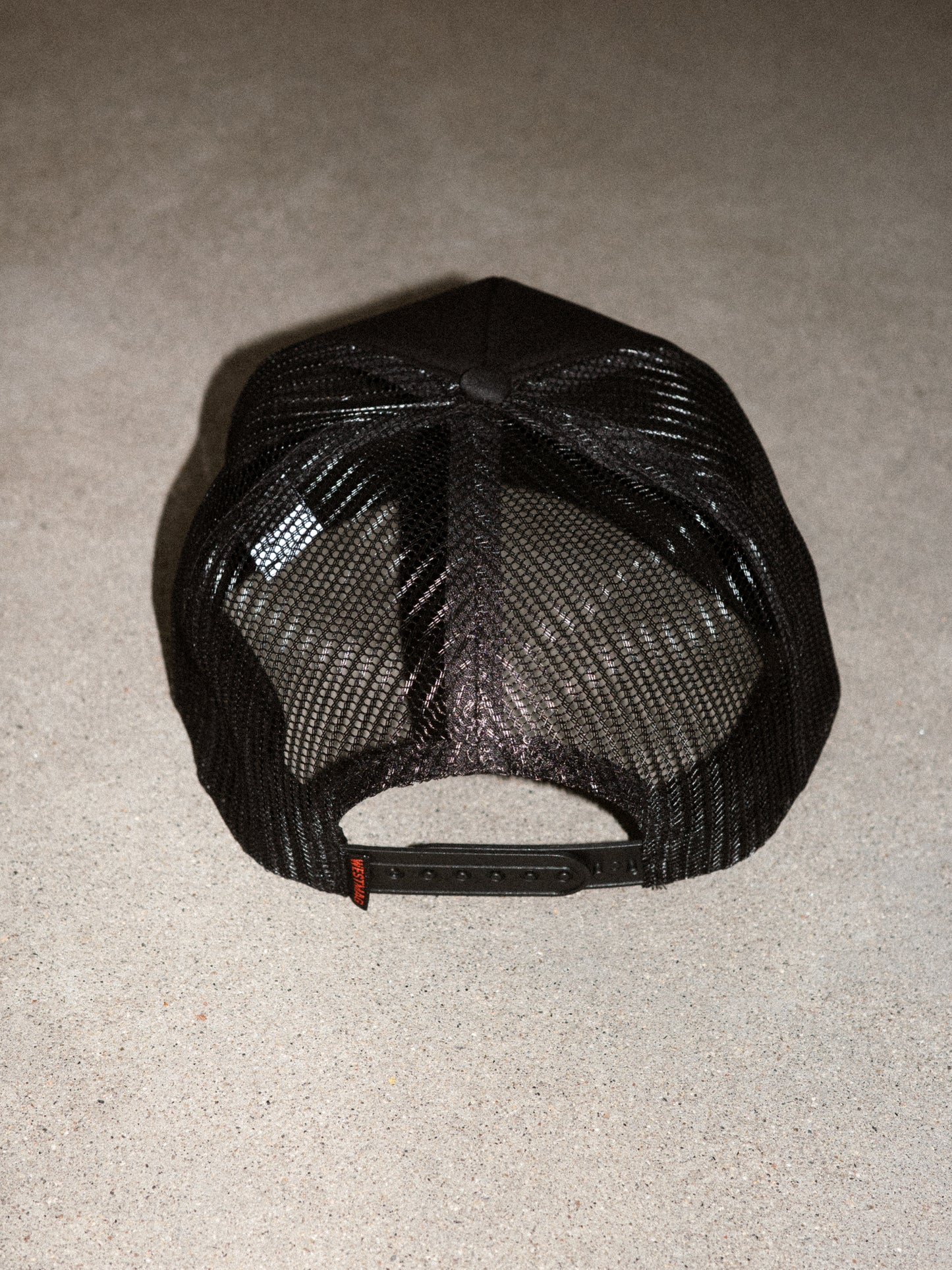 Black Embroidered Trucker Hat